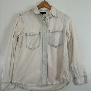 Banana Republic Cream Lightweight Shirt Jacket